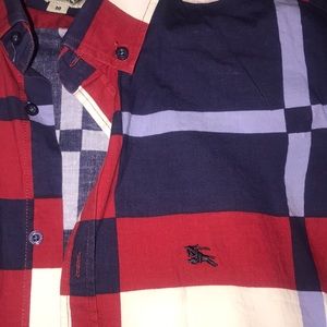 Burberry button up flannel print